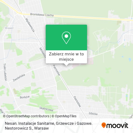 Mapa Nesan. Instalacje Sanitarne, Grzewcze i Gazowe. Nestorowicz S.