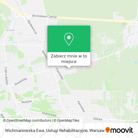 Mapa Wichmanowska Ewa. Usługi Rehabilitacyjne