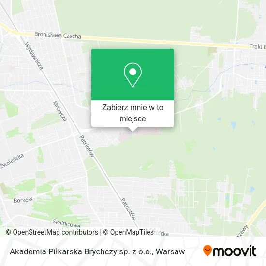 Mapa Akademia Piłkarska Brychczy sp. z o.o.