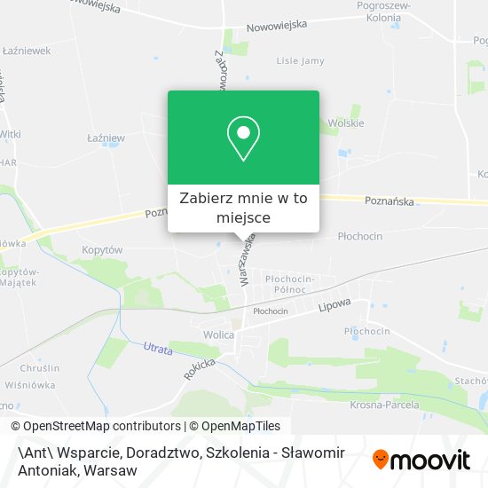 Mapa \Ant\ Wsparcie, Doradztwo, Szkolenia - Sławomir Antoniak