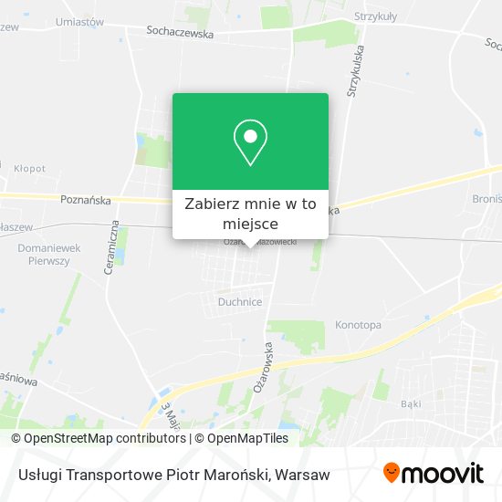 Mapa Usługi Transportowe Piotr Maroński