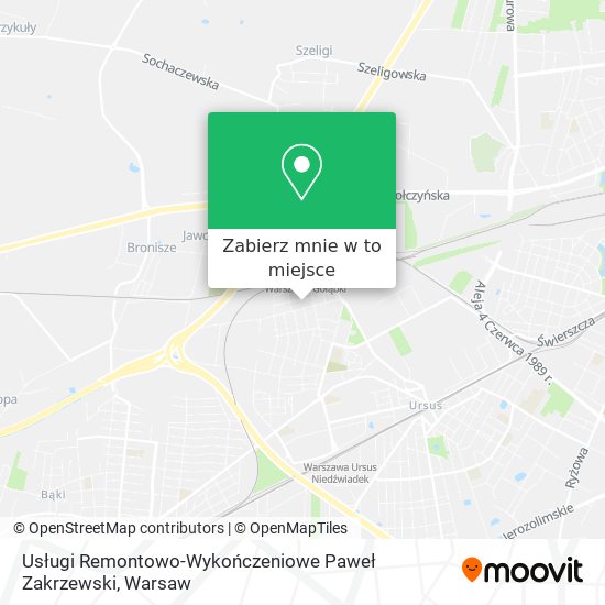 Mapa Usługi Remontowo-Wykończeniowe Paweł Zakrzewski