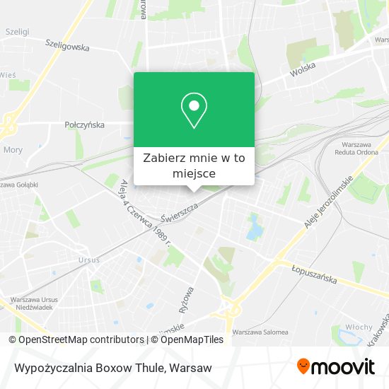 Mapa Wypożyczalnia Boxow Thule