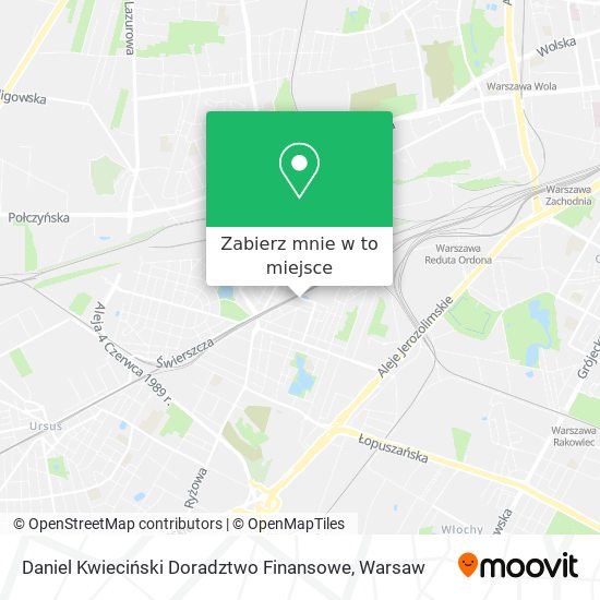 Mapa Daniel Kwieciński Doradztwo Finansowe