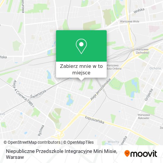 Mapa Niepubliczne Przedszkole Integracyjne Mini Misie