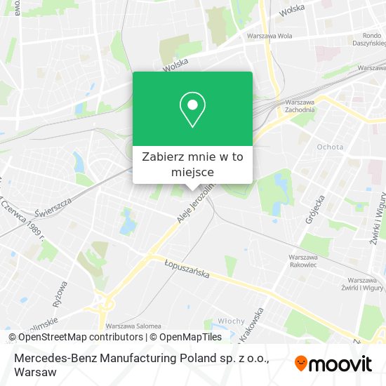 Mapa Mercedes-Benz Manufacturing Poland sp. z o.o.