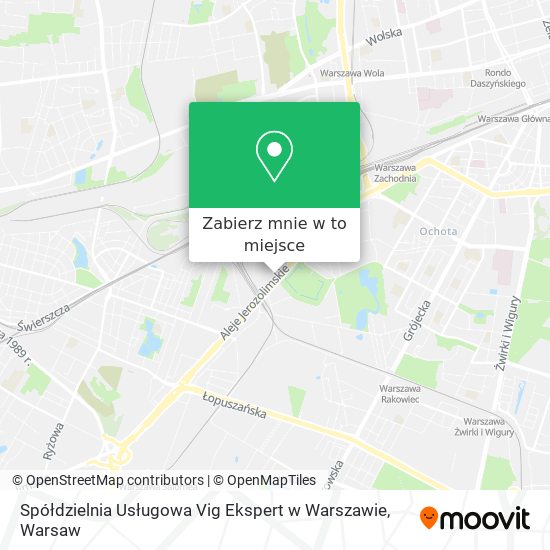 Mapa Spółdzielnia Usługowa Vig Ekspert w Warszawie