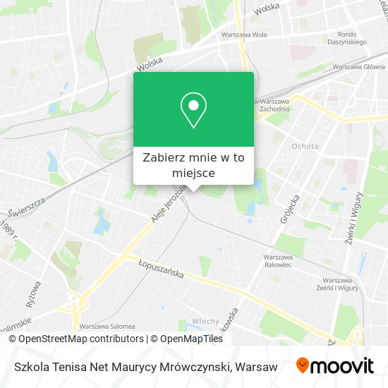 Mapa Szkola Tenisa Net Maurycy Mrówczynski