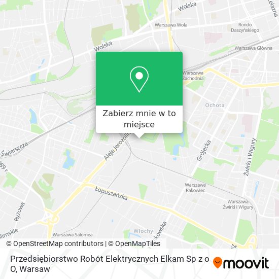 Mapa Przedsiębiorstwo Robót Elektrycznych Elkam Sp z o O