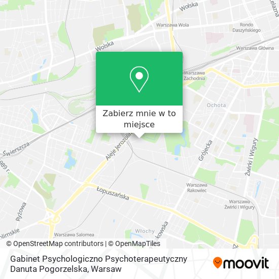 Mapa Gabinet Psychologiczno Psychoterapeutyczny Danuta Pogorzelska