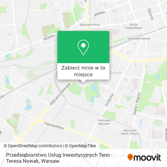 Mapa Przedsiębiorstwo Usług Inwestycyjnych Teno - Teresa Nowak