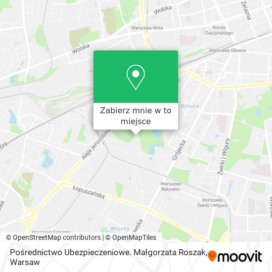 Mapa Pośrednictwo Ubezpieczeniowe. Małgorzata Roszak