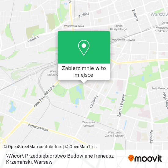 Mapa \Wicor\ Przedsiębiorstwo Budowlane Ireneusz Krzemiński