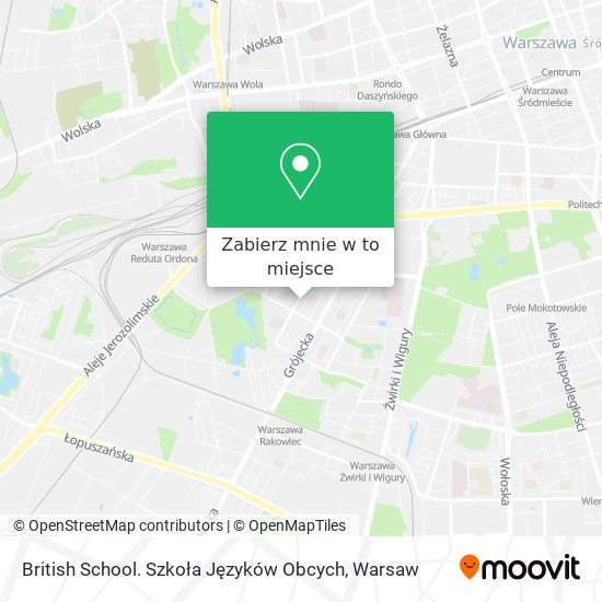 Mapa British School. Szkoła Języków Obcych