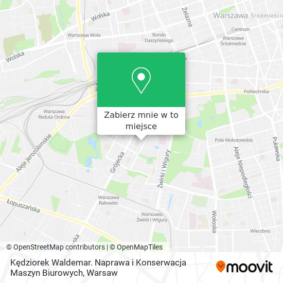 Mapa Kędziorek Waldemar. Naprawa i Konserwacja Maszyn Biurowych