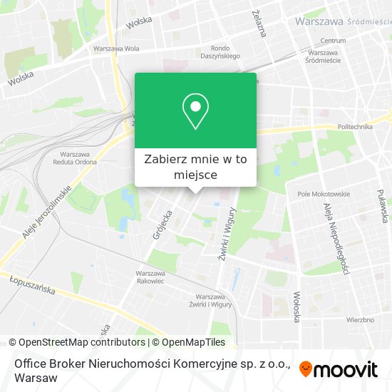 Mapa Office Broker Nieruchomości Komercyjne sp. z o.o.