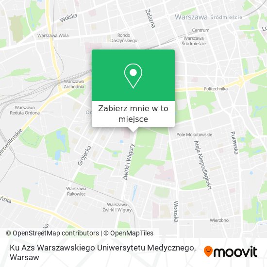 Mapa Ku Azs Warszawskiego Uniwersytetu Medycznego