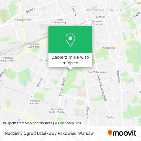 Mapa Rodzinny Ogród Działkowy Rakowiec