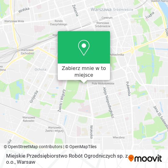 Mapa Miejskie Przedsiębiorstwo Robót Ogrodniczych sp. z o.o.