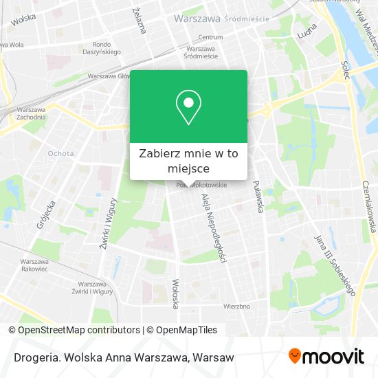 Mapa Drogeria. Wolska Anna Warszawa