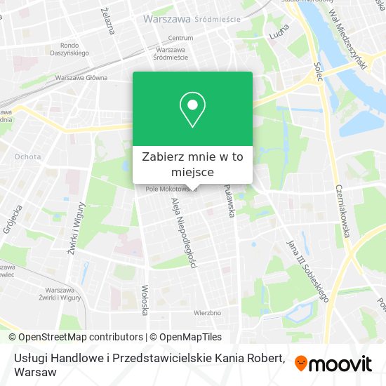 Mapa Usługi Handlowe i Przedstawicielskie Kania Robert