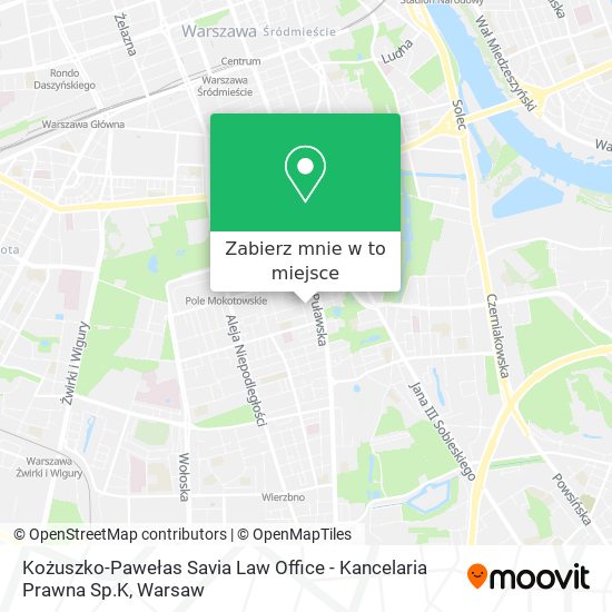 Mapa Kożuszko-Pawełas Savia Law Office - Kancelaria Prawna Sp.K