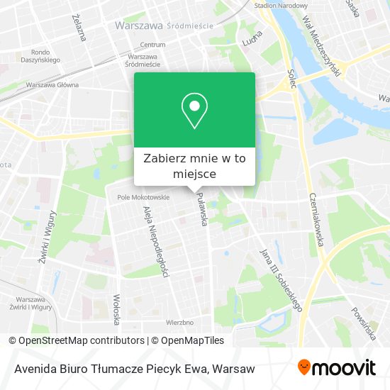 Mapa Avenida Biuro Tłumacze Piecyk Ewa