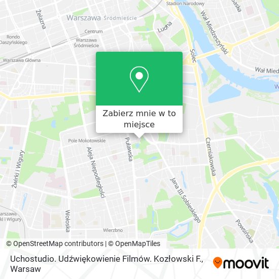 Mapa Uchostudio. Udźwiękowienie Filmów. Kozłowski F.