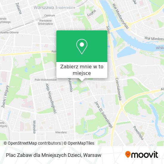 Mapa Plac Zabaw dla Mniejszych Dzieci