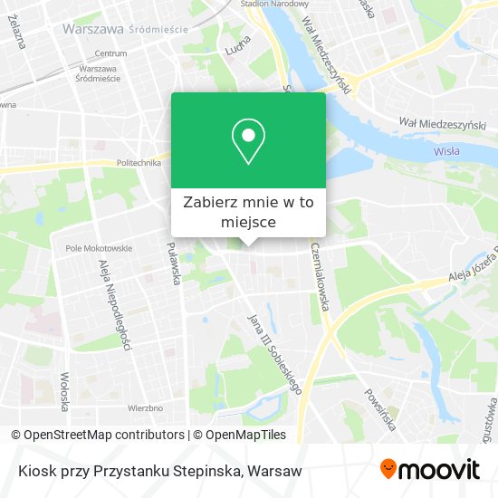 Mapa Kiosk przy Przystanku Stepinska