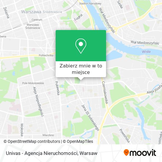 Mapa Univas - Agencja Nieruchomości