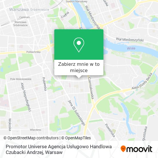 Mapa Promotor Universe Agencja Usługowo Handlowa Czubacki Andrzej