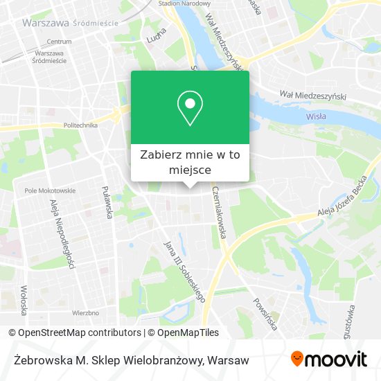 Mapa Żebrowska M. Sklep Wielobranżowy