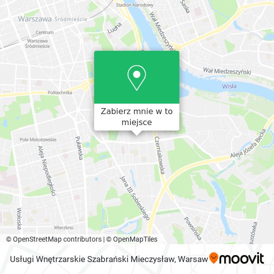 Mapa Usługi Wnętrzarskie Szabrański Mieczysław