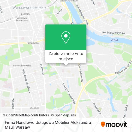 Mapa Firma Handlowo Usługowa Mobilier Aleksandra Maul