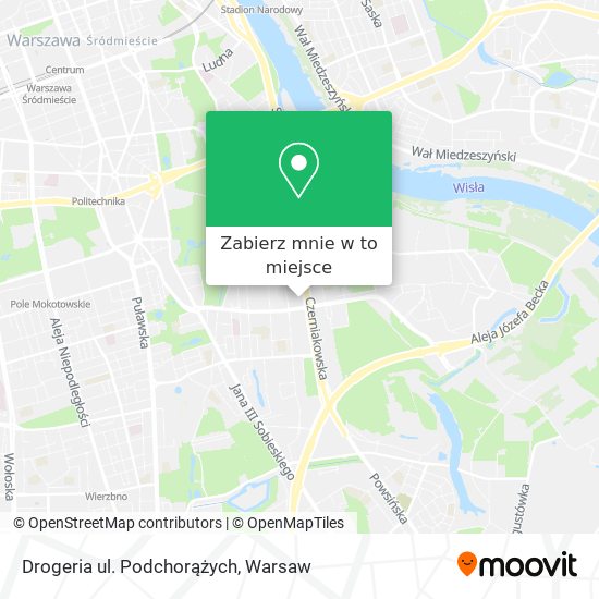 Mapa Drogeria ul. Podchorążych