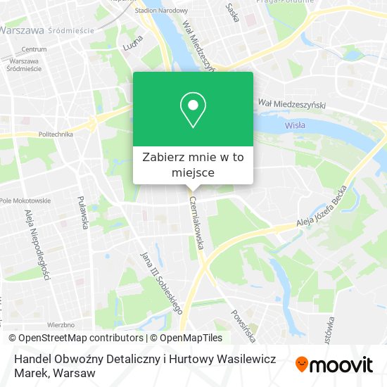 Mapa Handel Obwoźny Detaliczny i Hurtowy Wasilewicz Marek