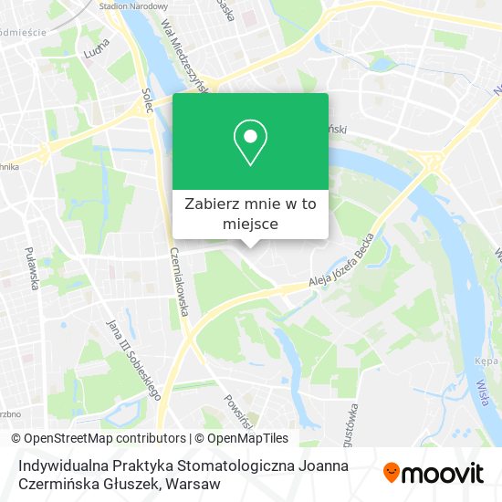 Mapa Indywidualna Praktyka Stomatologiczna Joanna Czermińska Głuszek