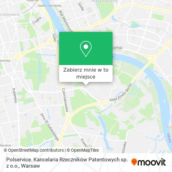 Mapa Polservice. Kancelaria Rzeczników Patentowych sp. z o.o.