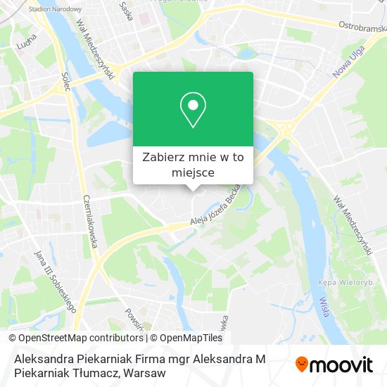 Mapa Aleksandra Piekarniak Firma mgr Aleksandra M Piekarniak Tłumacz