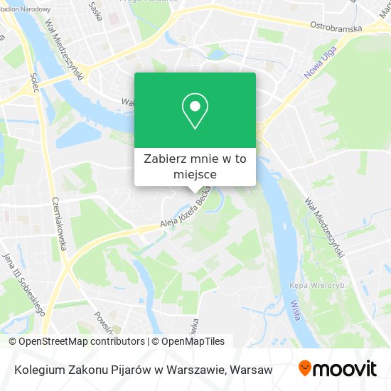 Mapa Kolegium Zakonu Pijarów w Warszawie