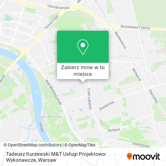 Mapa Tadeusz Kurzewski M&T Usługi Projektowo-Wykonawcze