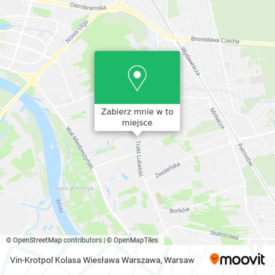 Mapa Vin-Krotpol Kolasa Wiesława Warszawa