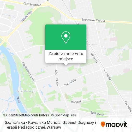 Mapa Szafrańska - Kowalska Mariola. Gabinet Diagnozy i Terapii Pedagogicznej