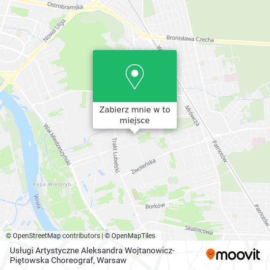 Mapa Usługi Artystyczne Aleksandra Wojtanowicz-Piętowska Choreograf