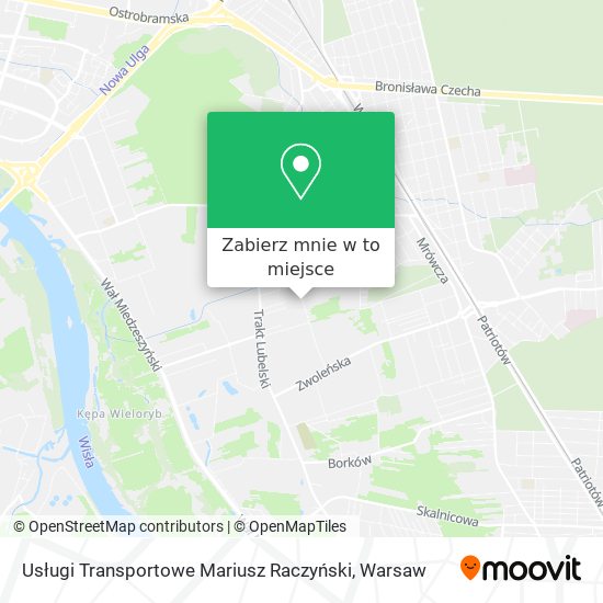 Mapa Usługi Transportowe Mariusz Raczyński