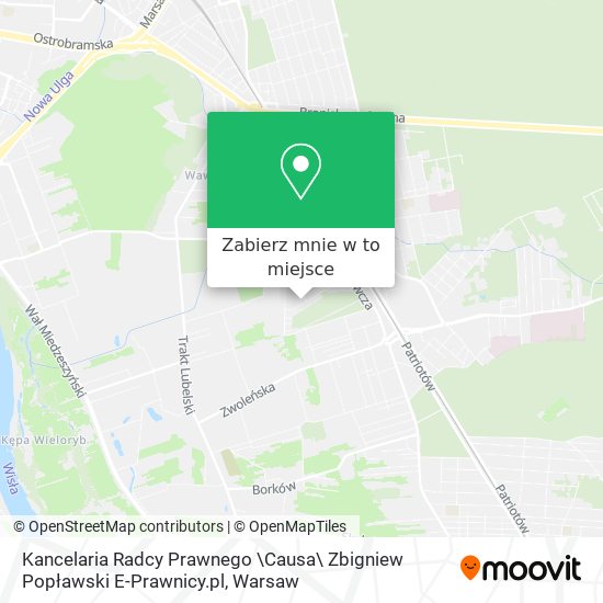 Mapa Kancelaria Radcy Prawnego \Causa\ Zbigniew Popławski E-Prawnicy.pl