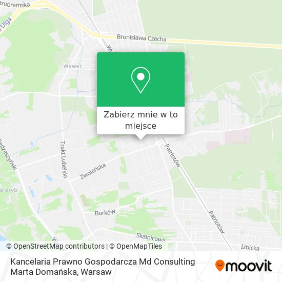 Mapa Kancelaria Prawno Gospodarcza Md Consulting Marta Domańska