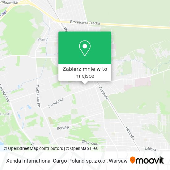 Mapa Xunda Intarnational Cargo Poland sp. z o.o.