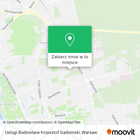 Mapa Usługi Budowlane Krzysztof Gadomski